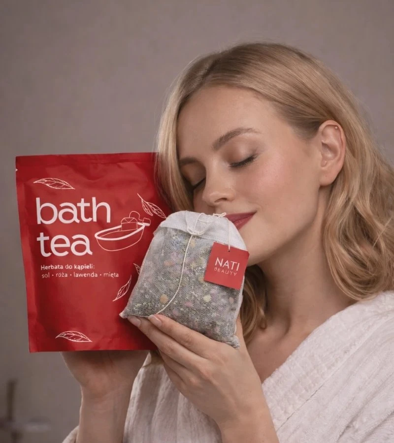 Vonios arbata su druska, rože, levanda ir mėta Nati Beauty