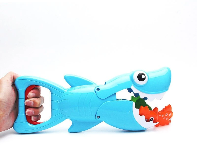 Lean Toys Maudymosi žaidimų rinkinys - mėlyna ryklys ir žuvys
