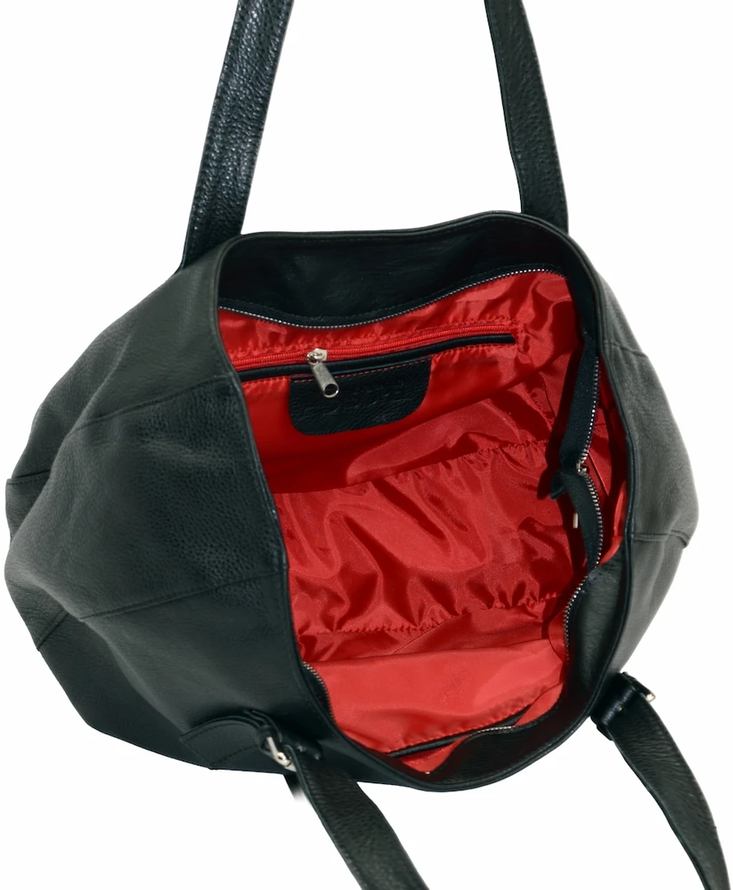 Voyager Torebka Skórzana Damska Shopperbag Duża A4 Na Ramię Do Ręki