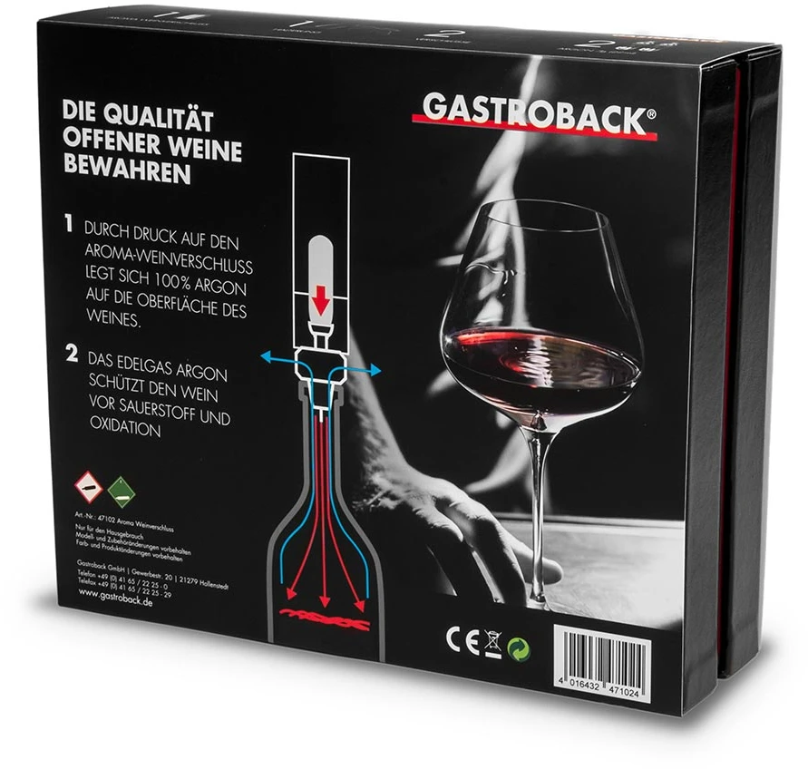 Vyno konservavimo prietaisas su argonu Gastroback Aroma