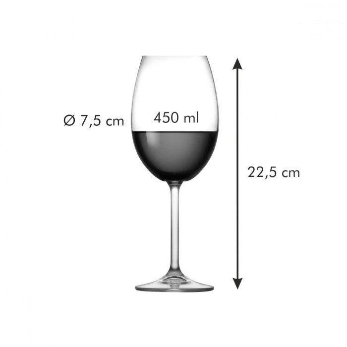 Taurė raudonam vynui CHARLIE“ 450ML