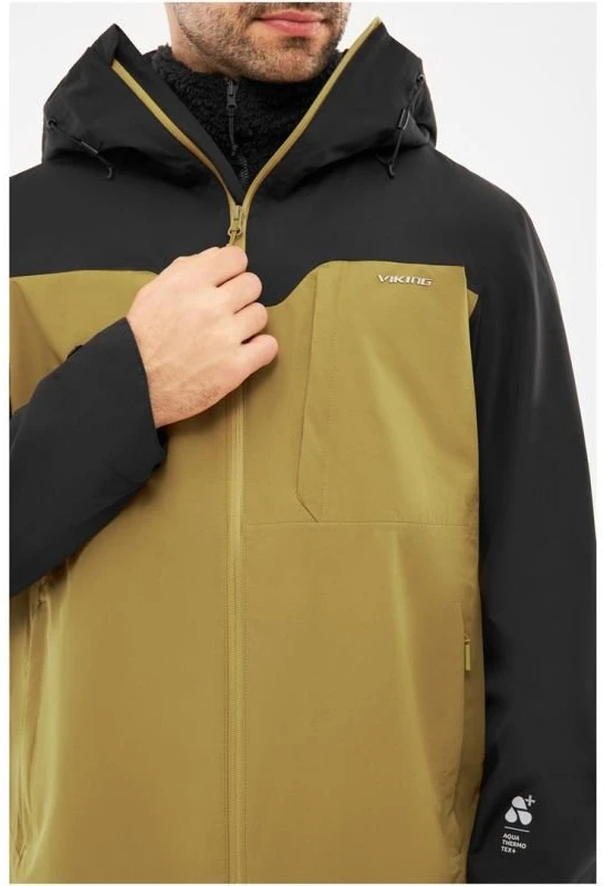 Men's Hardshell Jacket with Primaloft Midlayer VIKING Ravelo 3 in 1 Man, Juodas-Brown, L