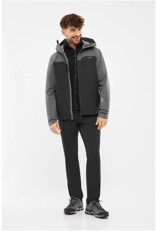 Men's VIKING Ravelo 3 in 1 Man Hardshell Jacket with PrimaLoft Midlayer, Juodas/Pilkas, L