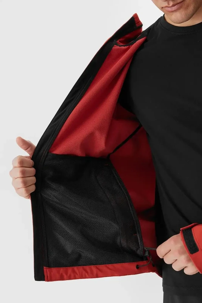 Vyriška 4F“ raudona softshell striukė su gobtuvu