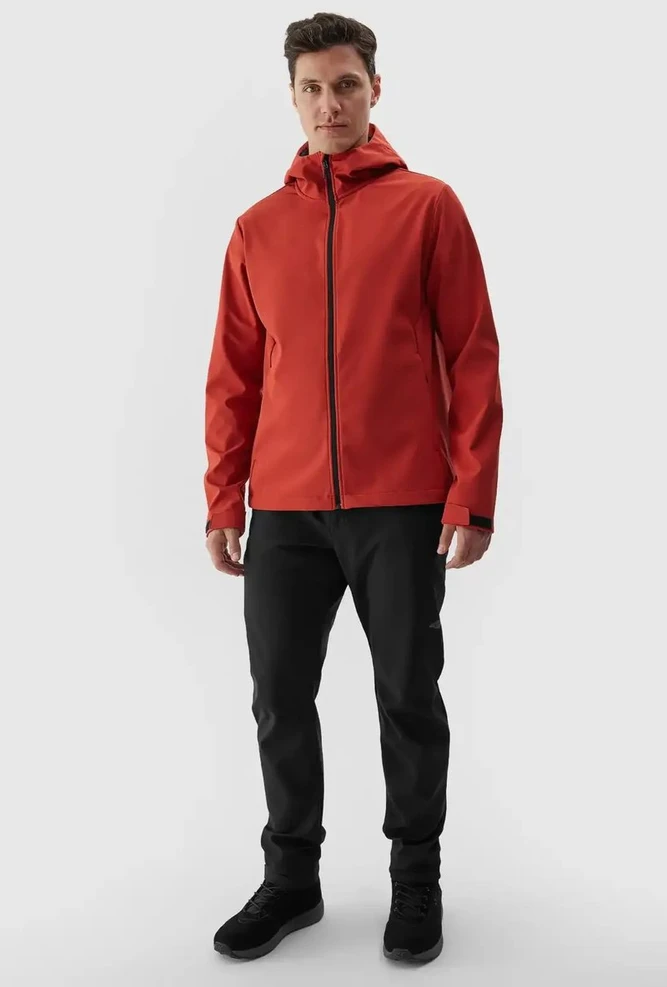 Vyriška 4F“ raudona softshell striukė su gobtuvu
