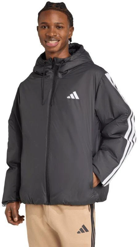 Vyriška adidas Essentials Climawarm 3-Stripes striukė su gobtuvu, juoda JM4042