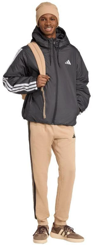 Vyriška adidas Essentials Climawarm 3-Stripes striukė su gobtuvu, juoda JM4042