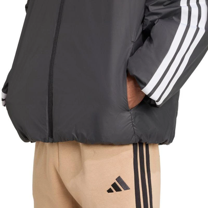 Vyriška adidas Essentials Climawarm 3-Stripes striukė su gobtuvu, juoda JM4042