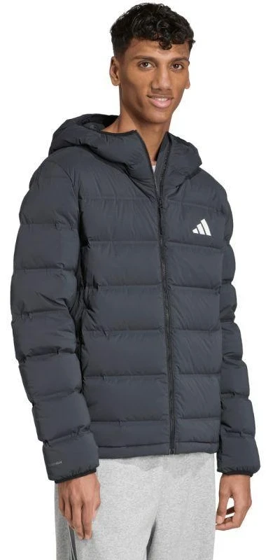 Vyriška adidas Helionic Climawarm tamprumo striukė su gobtuvu, juoda JN2114