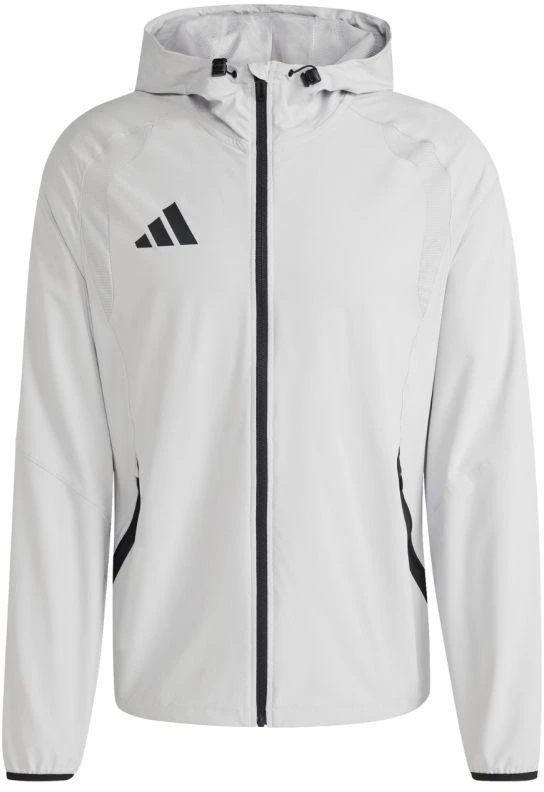 Vyriška adidas Tiro 26 kelioninė striukė nuo vėjo, šviesiai pilka KD3336