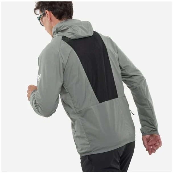 Vyriška bėgimo striukė nuo vėjo Millet Intense Windbreaker, pilka