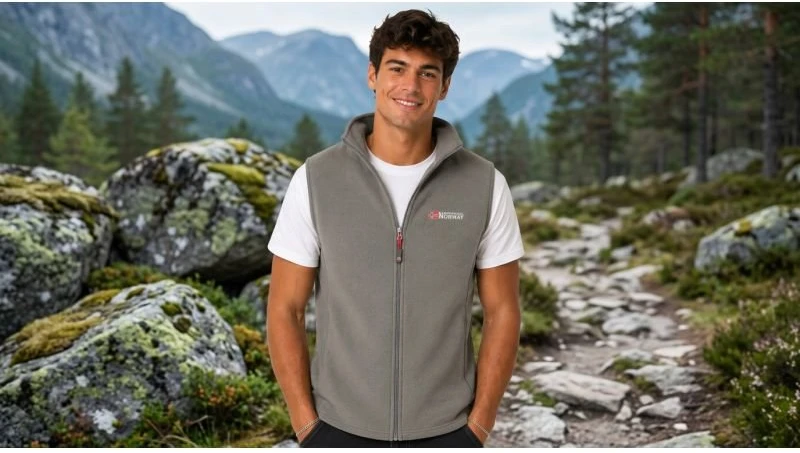 Vyriška flisinė liemenė Geographical Norway VUG, tamsiai pilka