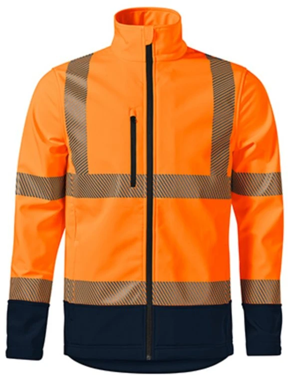 Vyriška fluorescencinė softshell striukė Rimeck HV Drop, oranžinė