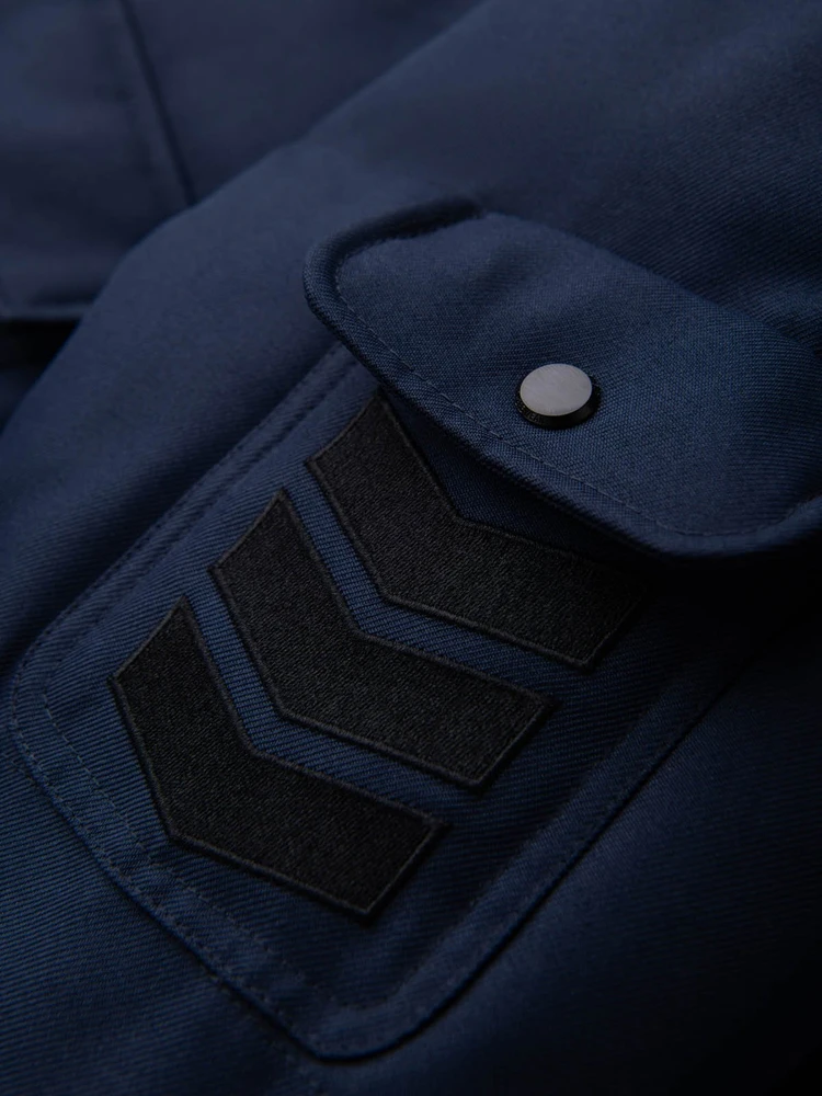 Vyriška ilga, šilta, striukė – tamsiai mėlyna