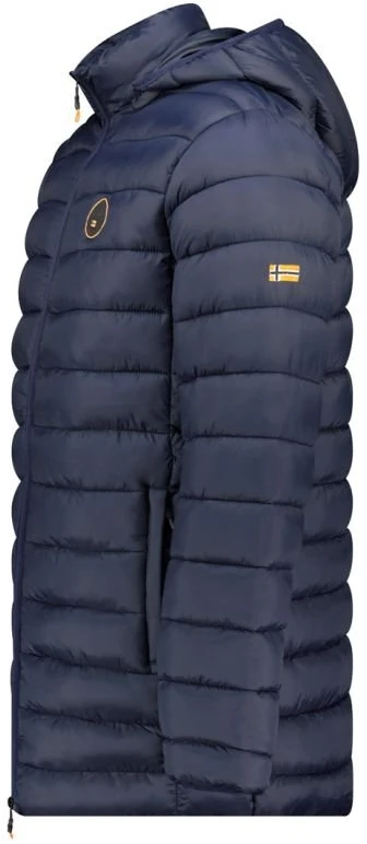 Vyriška ilga striukė su gobtuvu Geographical Norway, tamsiai mėlyna