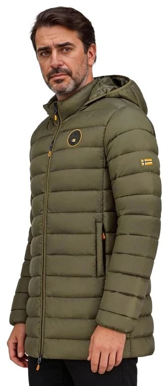 Vyriška ilga striukė su gobtuvu Geographical Norway Amigomap, chaki