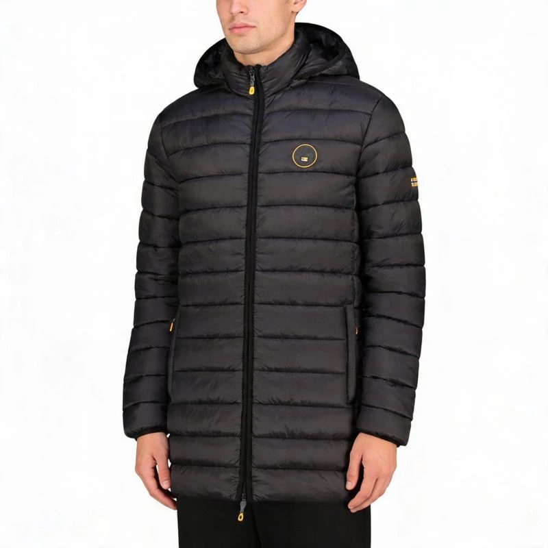 Vyriška ilga striukė su gobtuvu Geographical Norway, juoda