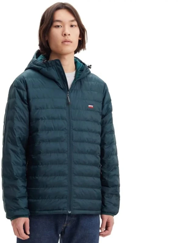 Vyriška laisvo kirpimo striukė su gobtuvu Levi's Presidio Packable, žalia