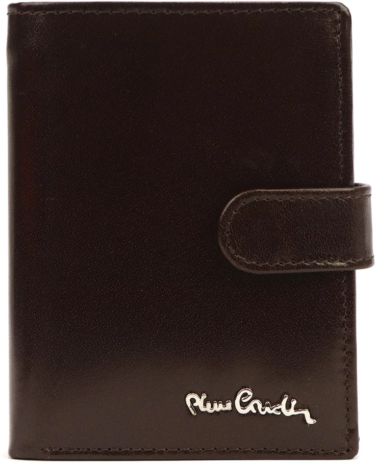 Vyriška natūralios odos piniginė Pierre Cardin, 10,5 × 13 × 3 cm, ruda
