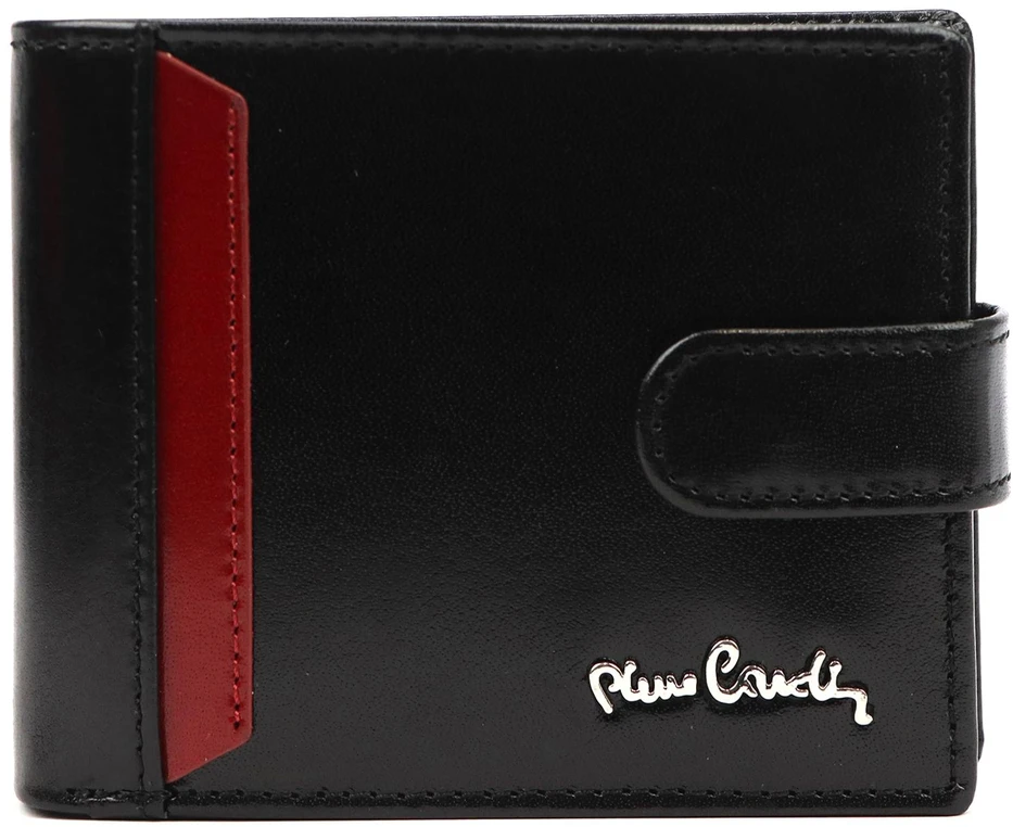 Vyriška natūralios odos piniginė Pierre Cardin YS610 324A, juoda