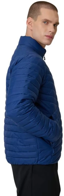 Vyriška pašiltinta dygsniuota striukė 4F, tamsiai mėlyna