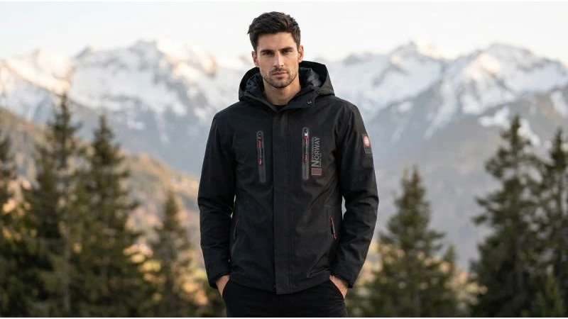 Vyriška pereinamojo sezono striukė Geographical Norway, juoda