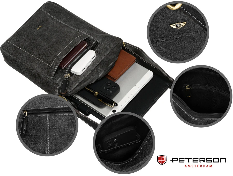 Vyriška piniginė iš natūralios odos „Peterson“ PTN 8020-SCC