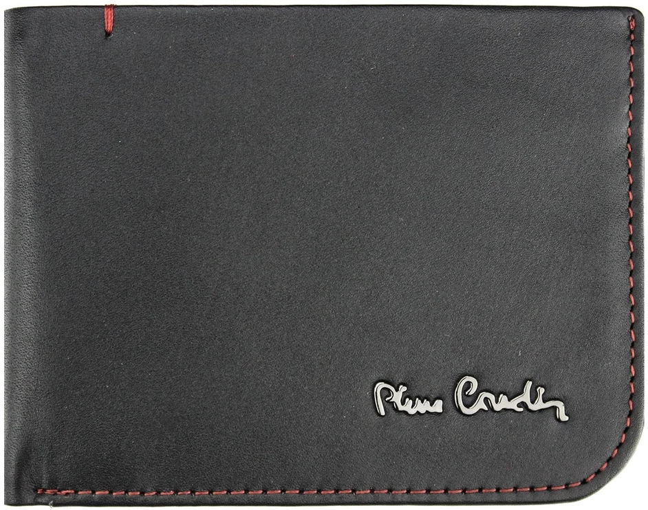 Natūralios odos vyriška piniginė Pierre Cardin TILAK35 8806, juoda/raudona