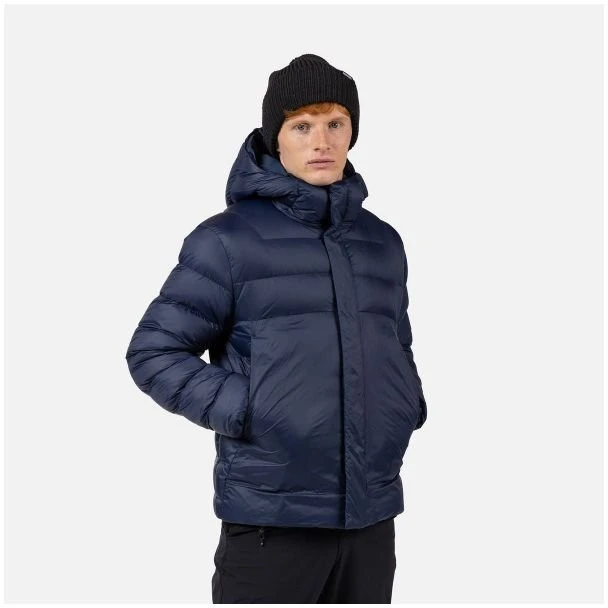 Vyriška pūkinė striukė Rossignol Aretu Down Hoodie, tamsiai mėlyna