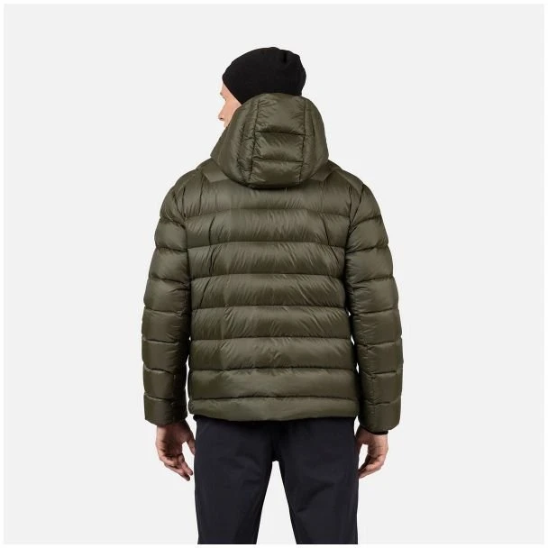Vyriška pūkinė striukė su gobtuvu Rossignol Aretu Down Hoodie, žalia