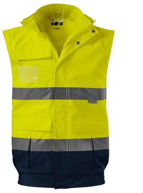 Vyriška signalinė striukė 4 viename Rimeck HV Guard, geltona