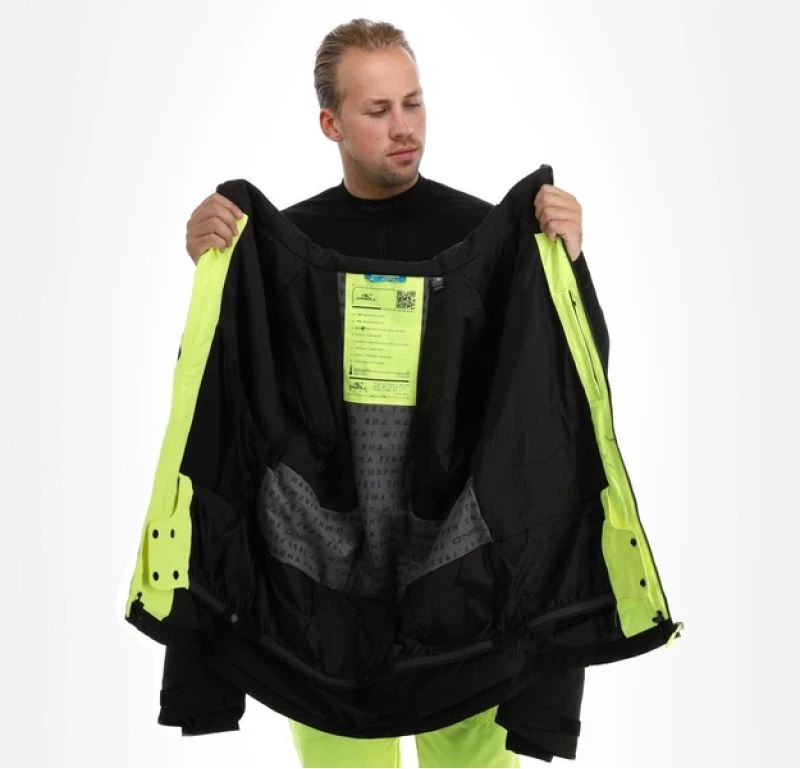 Vyriška slidinėjimo striukė O’Neill Carbonite 10K, žalia ir juoda
