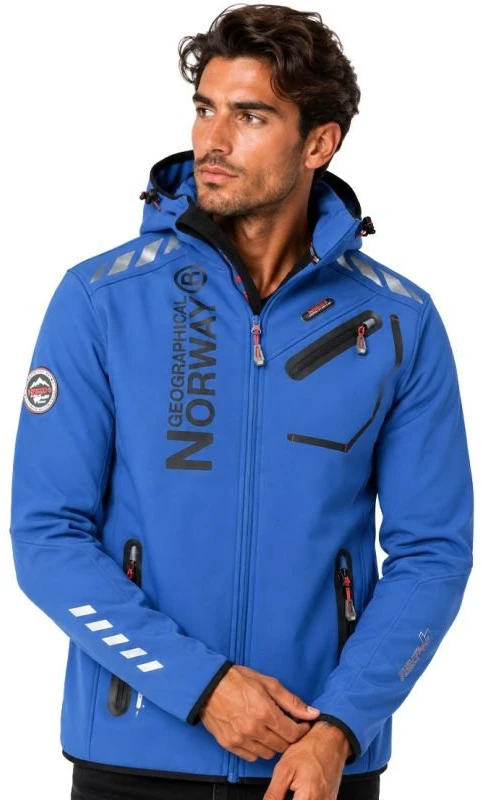 Vyriška softshell striukė Geographical Norway, mėlyna ir juoda