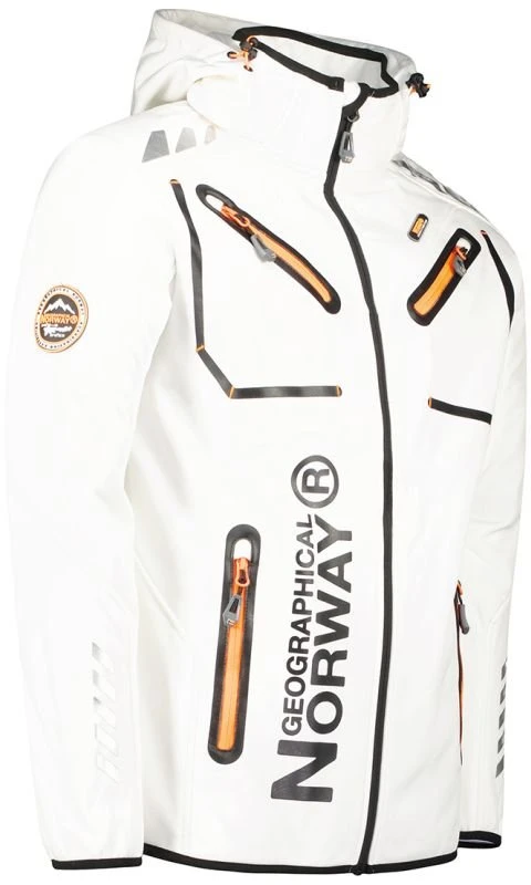 Vyriška softshell striukė Geographical Norway Rainbow, balta