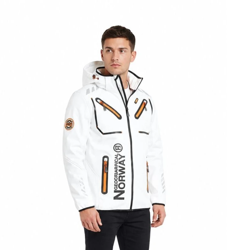 Vyriška softshell striukė Geographical Norway Rainbow, balta