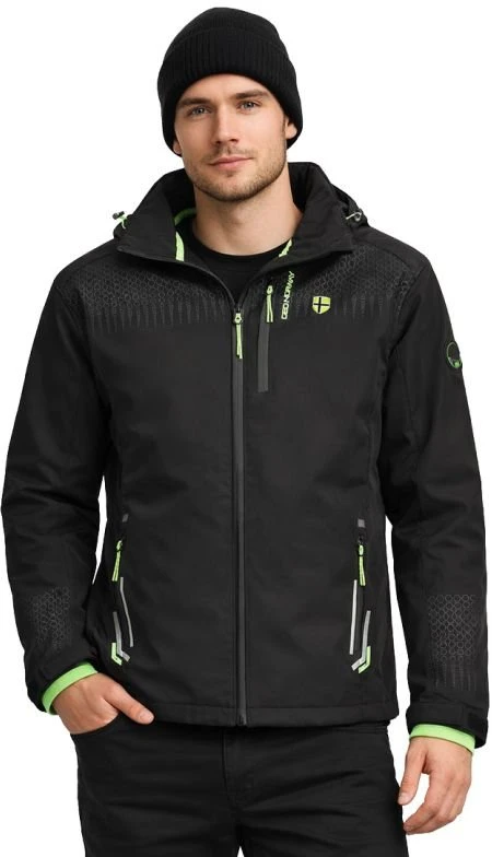 Vyriška softshell striukė Geographical Norway Trelino, juoda ir žalia