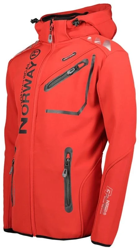 Vyriška softshell striukė Geographical Norway Royaute, raudona ir juoda