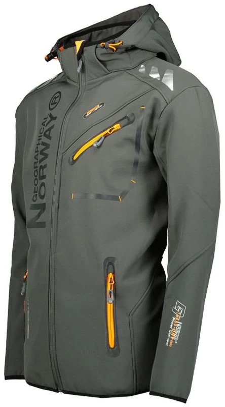 Vyriška softshell striukė Geographical Norway Royaute, tamsiai pilka ir oranžinė
