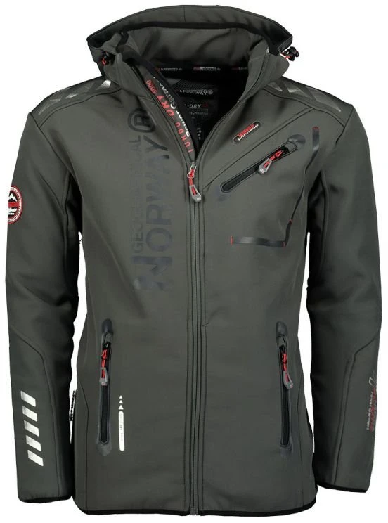 Vyriška softshell striukė Geographical Norway, tamsiai pilka ir juoda