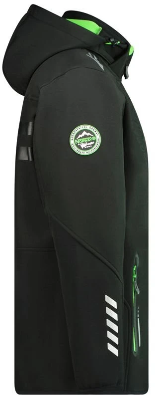 Vyriška softshell striukė Geographical Norway, juoda ir žalia