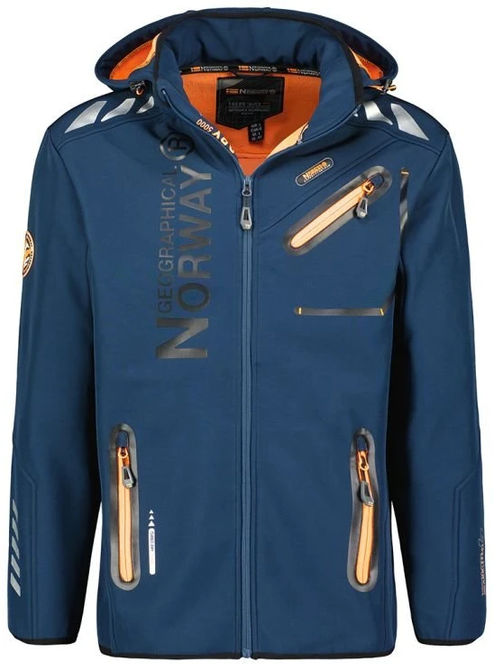 Vyriška softshell striukė Geographical Norway Royaute, tamsiai mėlyna ir oranžinė