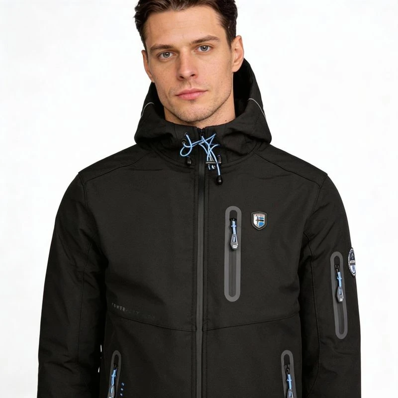 Vyriška softshell striukė Geographical Norway Taxillus DB 056, juoda