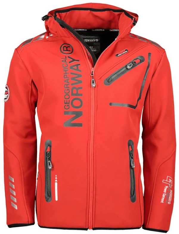 Vyriška softshell striukė Geographical Norway Royaute, raudona ir juoda