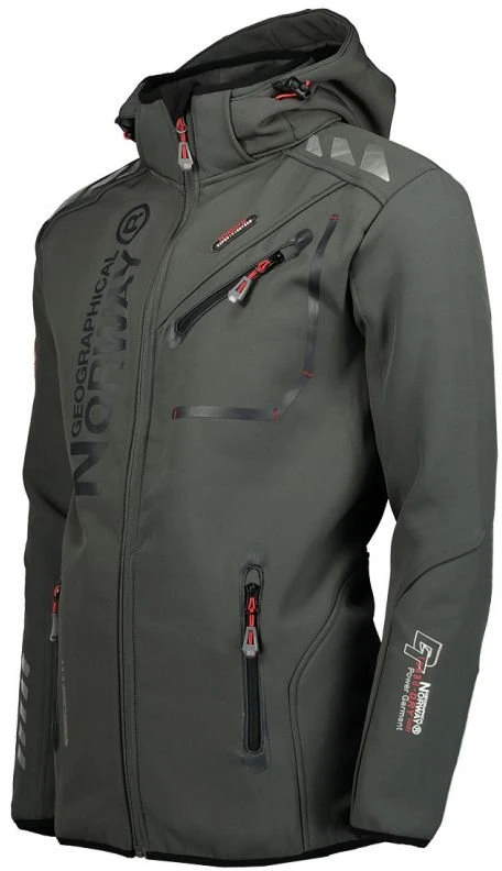 Vyriška softshell striukė Geographical Norway, tamsiai pilka ir juoda
