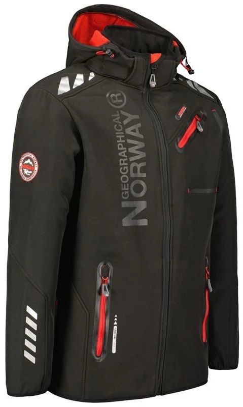 Vyriška softshell striukė Geographical Norway, juoda ir raudona