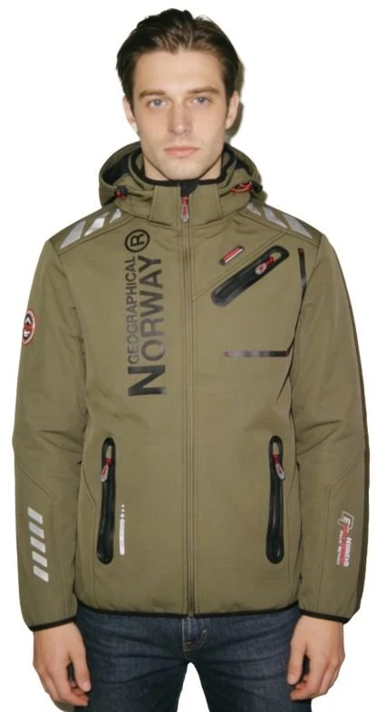 Vyriška softshell striukė Geographical Norway Royaute, chaki ir juoda