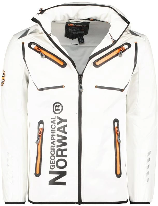 Vyriška softshell striukė Geographical Norway Rainbow, balta