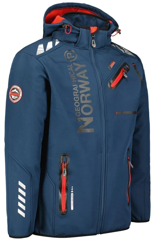 Vyriška softshell striukė Geographical Norway, tamsiai mėlyna ir raudona