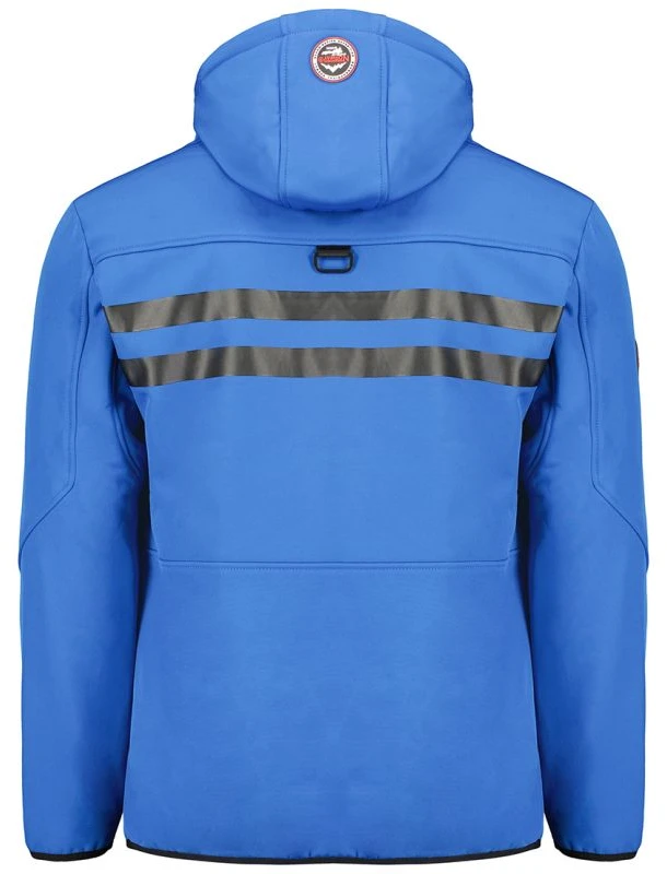 Vyriška softshell striukė Geographical Norway, ryškiai mėlyna ir raudona