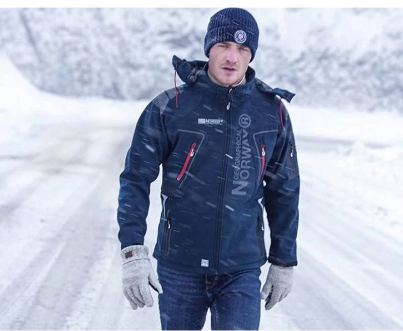 Vyriška softshell striukė Geographical Norway Techno, tamsiai mėlyna